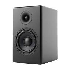 Obraz premium Generic audio speaker isolated on transparent background for sound music and electronic product visuals