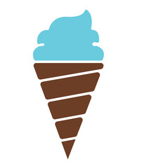 Ice cream clip art design on plain white transparent isolated background for sign, decal, card, shirt, hoodie, sweatshirt, apparel, tag, mug, icon, poster or badge