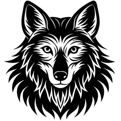 wolf head vector