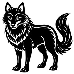 vector image of a fox