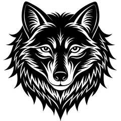 wolf head vector