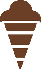 Ice cream clip art design on plain white transparent isolated background for sign, decal, card, shirt, hoodie, sweatshirt, apparel, tag, mug, icon, poster or badge