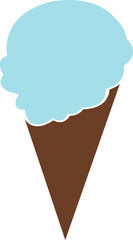 Ice cream clip art design on plain white transparent isolated background for sign, decal, card, shirt, hoodie, sweatshirt, apparel, tag, mug, icon, poster or badge