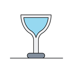glass color line icon with white background vector stock illustration