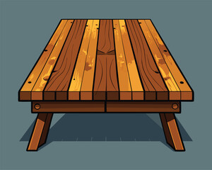 Rustic Wooden Table. Simple. Foldable Design