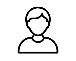 Minimalist gender neutral user profile silhouette head shape vector design