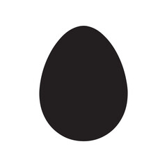 Egg Silhouette Vector Icon on White Background