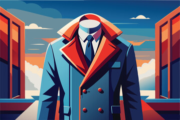 Stylish Men's Double Breasted Coat. Autumn/Winter Fashion