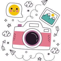 set of retro cameras