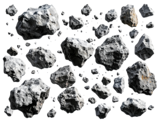 stone meteorite isolated on transparent png background