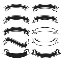 A versatile collection of vintage vector ribbons, banners, and scrolls for design and decoration