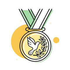 Peace Medal Symbolizing Unity and Harmony for Social Awareness Campaigns, Nonprofit Organizations, Educational Materials, and Inspirational Blogs  
