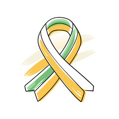 Unity Ribbon Symbolizing Peace Day for Social Awareness Campaigns, Blogs, Educational Resources, and Community Events  