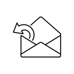 Send Mail download line icon. Sent Messages correspondence sign. E-mail symbol. Minimal line illustration background. Send Mail line icon pattern banner. White web template concept. Vector