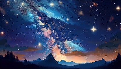 Fototapeta premium starry night sky background