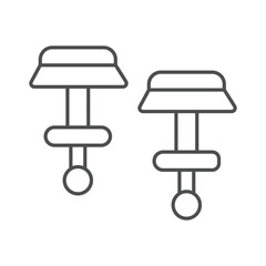Cufflink  thinline icon , vector, pixel perfect, illustrator file 

