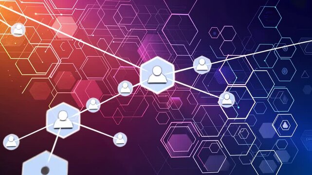  Futuristic technology background showcasing abstract engineering and communication concepts, vibrant vector design with intricate hexagons and dynamic patterns