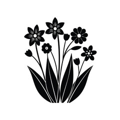 Black and white floral arrangement, a simple yet elegant floral design