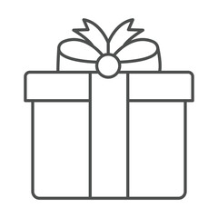 Gift Box thinline icon , vector, pixel perfect, illustrator file 

