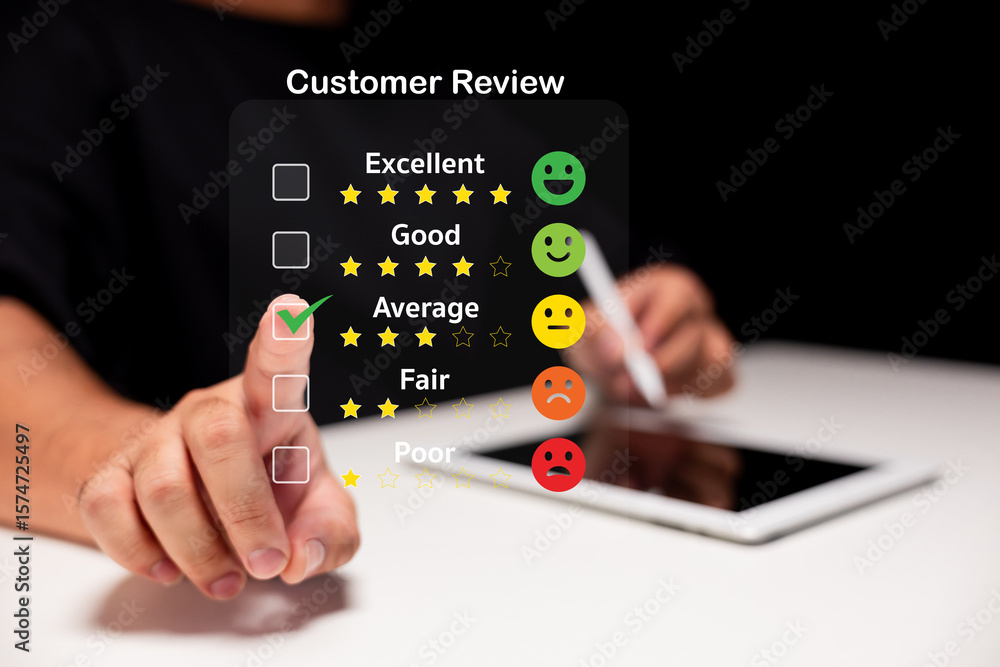 Poster a person selecting an 