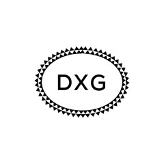 DXG  logo design on white background.