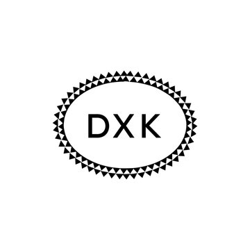DXK  logo design on white background.