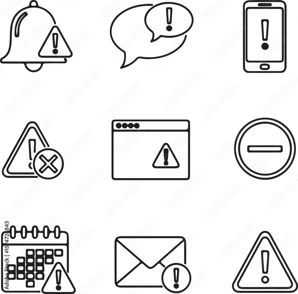 Poster web icon set: a collection of vector symbols for internet design, including arrow, button, and busin
