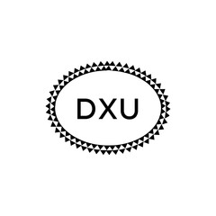 DXU  logo design on white background.