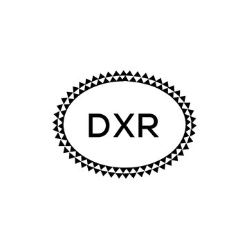 DXR  logo design on white background.