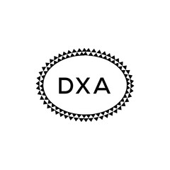 DXA  logo design on white background.