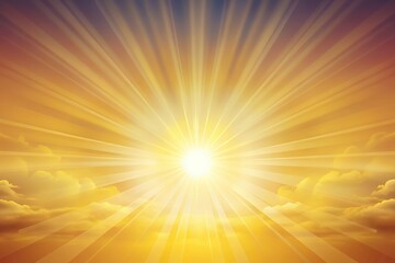 Radiant Sunburst Sky A Stunning High-Resolution Image of a Bright Sunrise or Sunset
