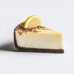 Delicious Lemon Cheesecake Slice with Dark Chocolate Crust