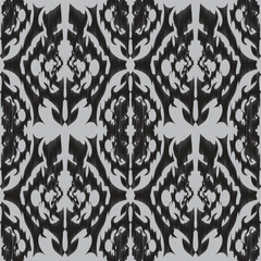 retro vintage ikat mexican ethnic aztec tribal encient batik pattern seamless background for fashion fabric and textile, 2d illustration