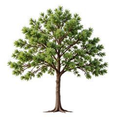 Fototapeta premium a tall, lush evergreen tree with a dense canopy of green foliage