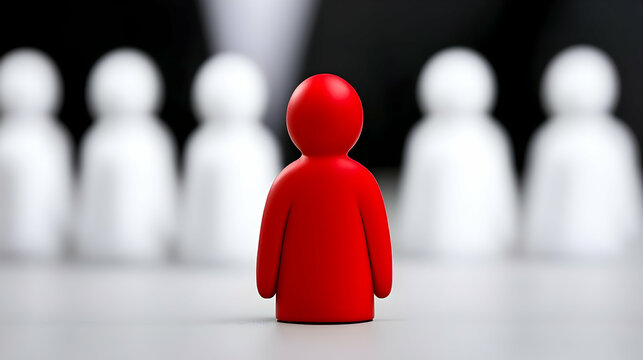 Happy and enjoy Stand out from the crowd and different creative idea concepts, Hierarchy, power,One different on better,