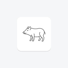 Bush Pig, vector, pixel perfect, illustrator file
