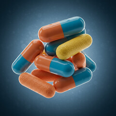 Digestive Enzyme Capsules with Gut Bacteria, Healthy Digestion Support, 8K.