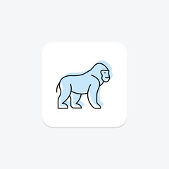 Gorilla, vector, pixel perfect, illustrator file