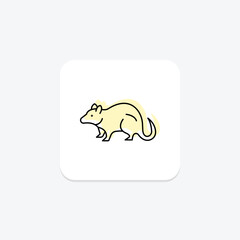 Opossum, vector, pixel perfect, illustrator file