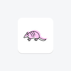 Armadillo, vector, pixel perfect, illustrator file
