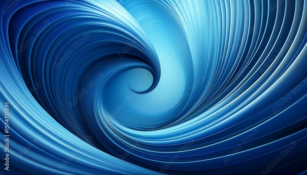 Aufkleber elegant blue spiral gradient background with a flowing smooth curve
