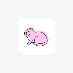 Coypu, vector, pixel perfect, illustrator file
