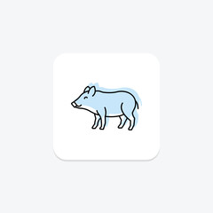 Bush Pig, vector, pixel perfect, illustrator file