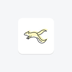 Flying Squirrel, vector, pixel perfect, illustrator file