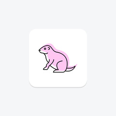 Prairie Dog, vector, pixel perfect, illustrator file