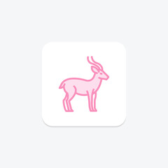 Antelope, vector, pixel perfect, illustrator file