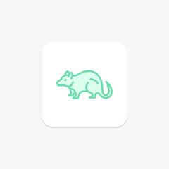 Opossum, vector, pixel perfect, illustrator file