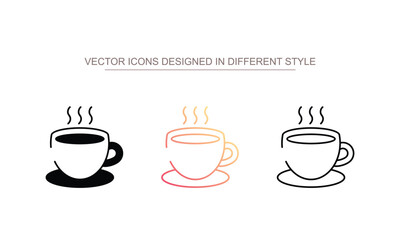 Hot Tea icon design with white background stock illustration
