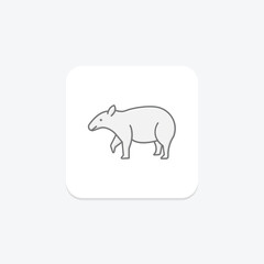 Tapir, vector, pixel perfect, illustrator file