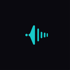  Audio Wave icon logo flat vector design
